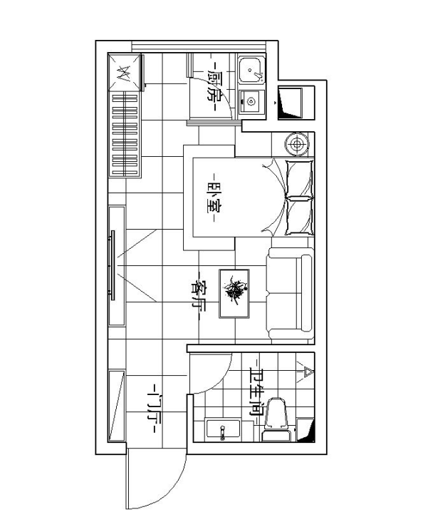 陽光新天地30平米后現(xiàn)代風(fēng)格設(shè)計(jì)方案